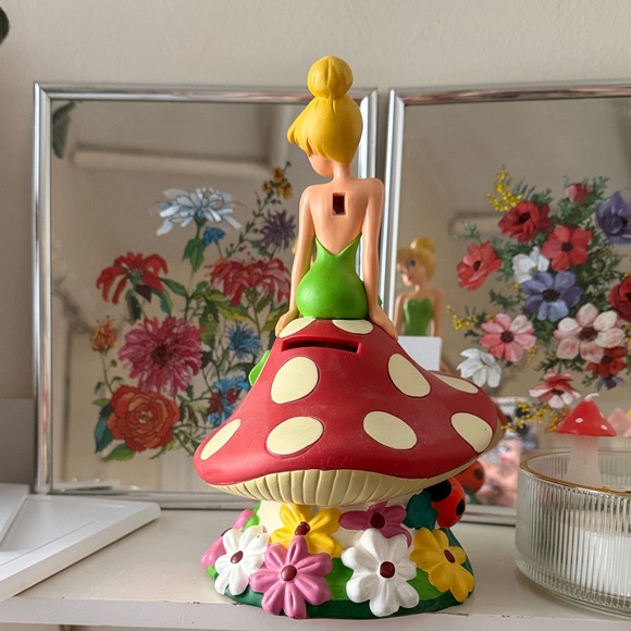 Vintage Disney Tinker Bell Mushroom Coin Holder - Picture 3 of 5